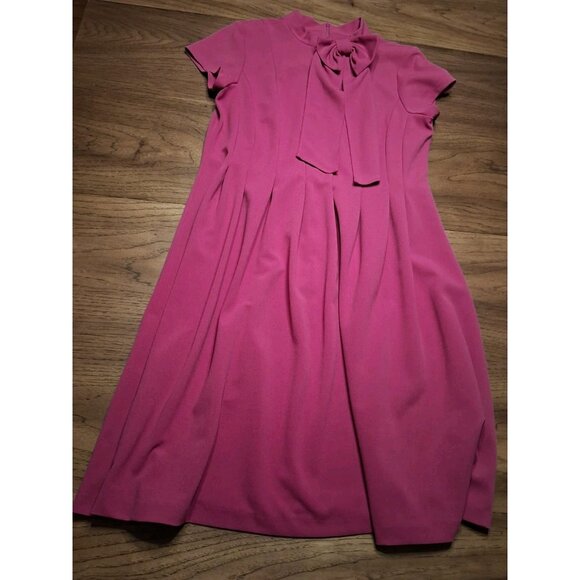 SHELBY & PALMER DRESS PURPLE SIZE 16 Bow - Picture 1 of 9